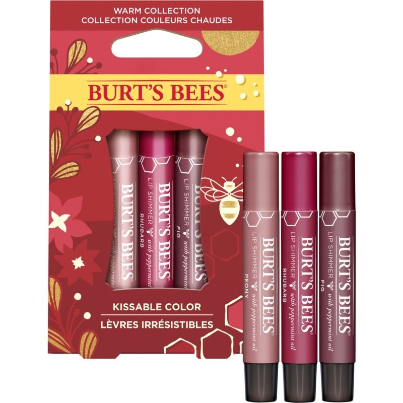 Burt’s Bees Festive Kissable Color gift set Peony (for lips)