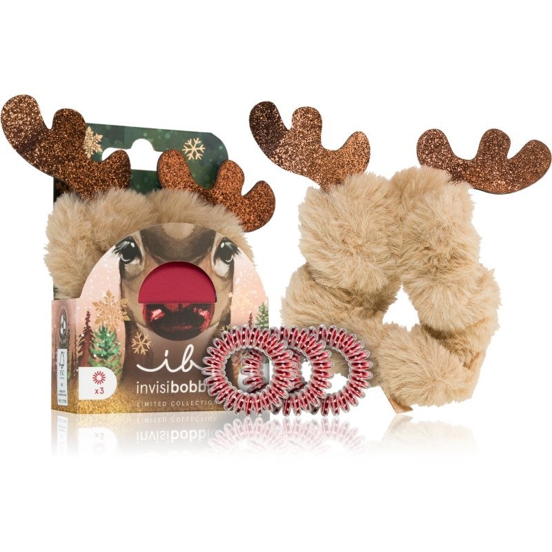 invisibobble Holidays Red Nose Reindeer hair bands