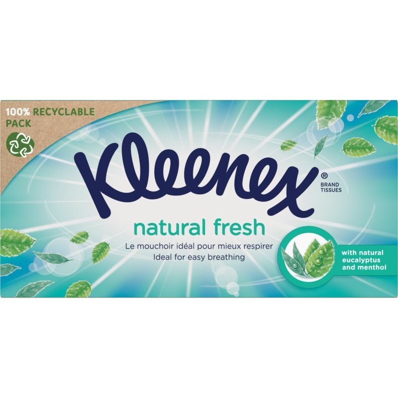 Kleenex Natural Fresh Box paper tissues 64 pc