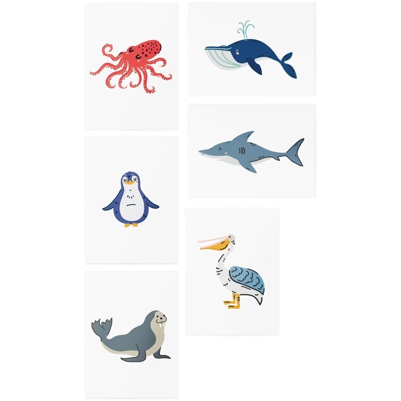 TATTonMe AR Set Ocean Animals tattoo for children 3 y+ 6 pc