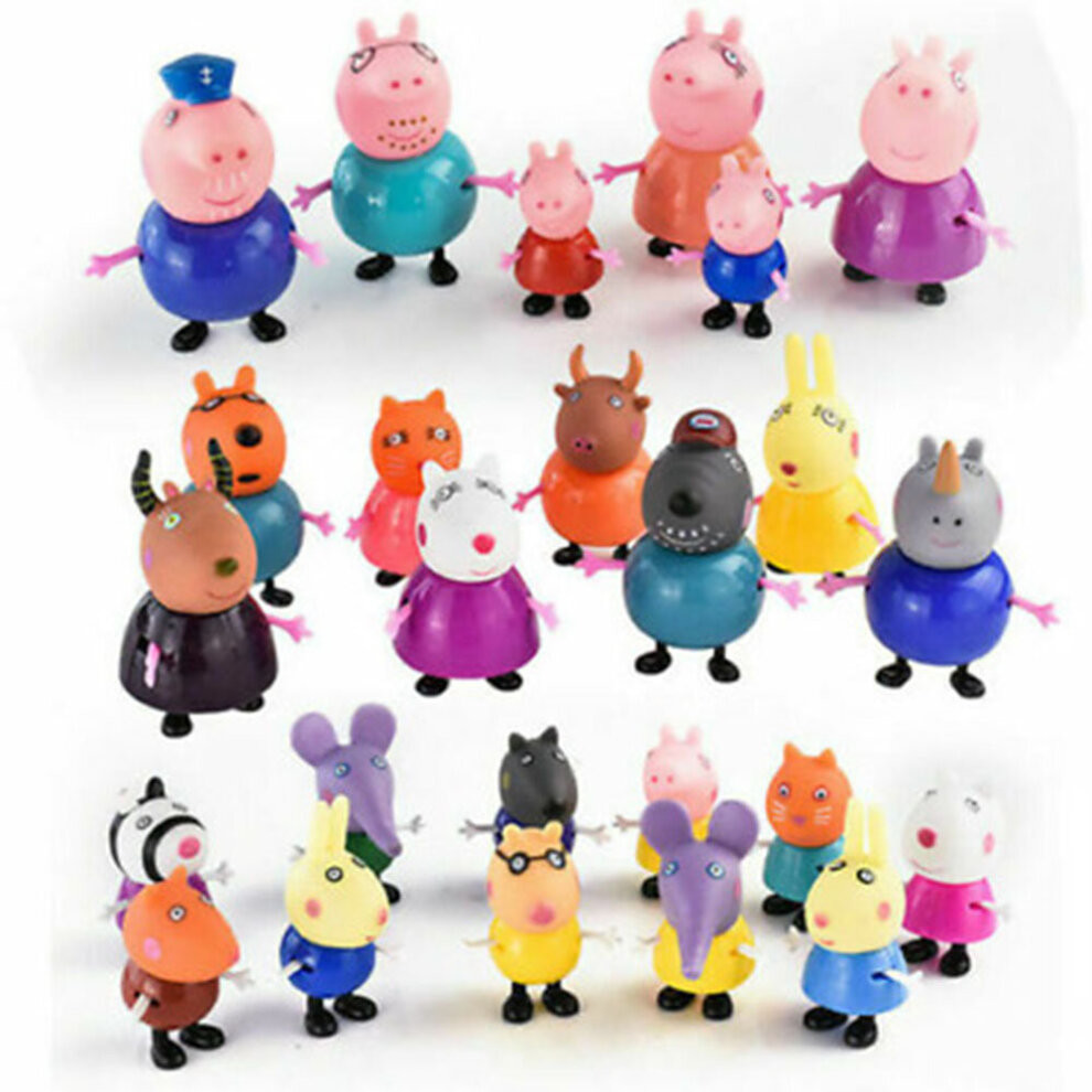 Peppa Pig George Family Friends Action Figures Anime Kids Toys 25 Pcs