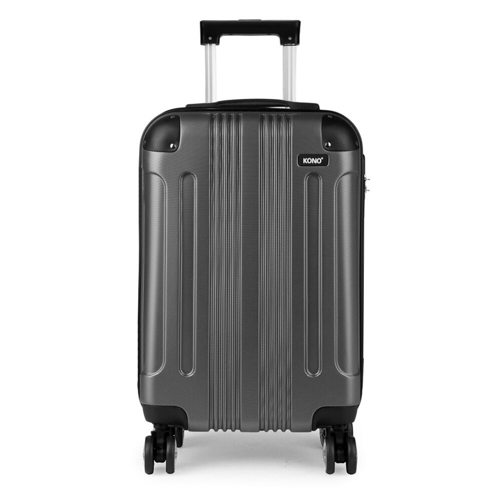 (28 Inch ) KONO -19/24/28In ABS Hard Shell Suitcase Set-Grey