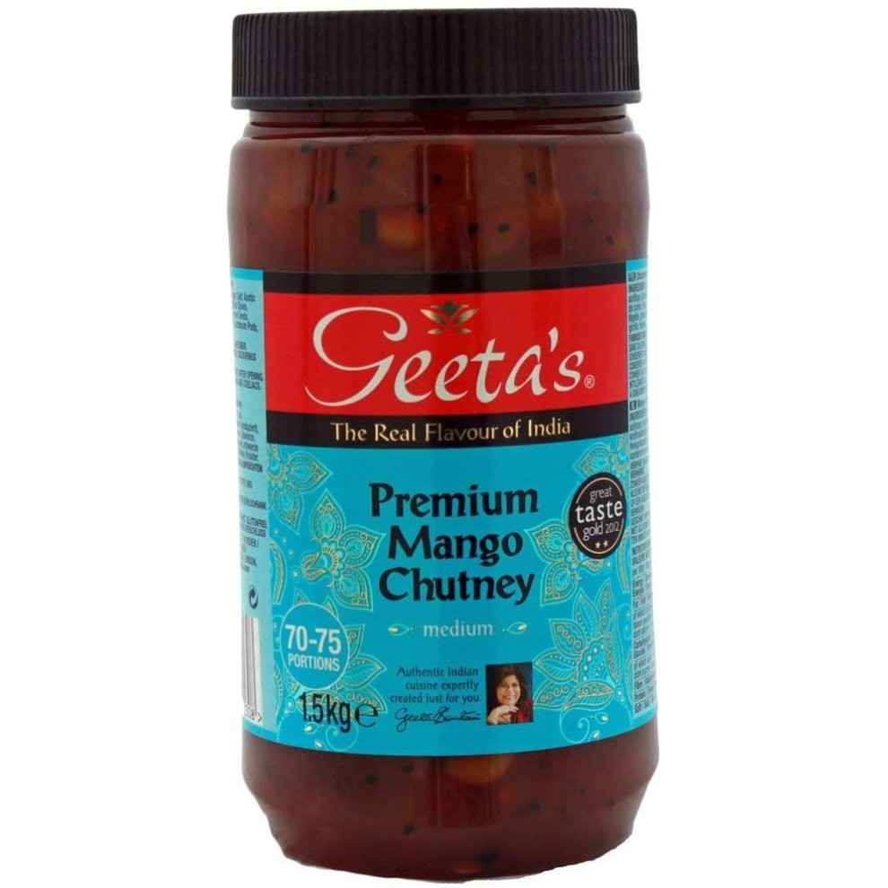 Geeta's Premium Mango Chutney Medium 1.5kg Indian Food Home Work Caterers Cafes