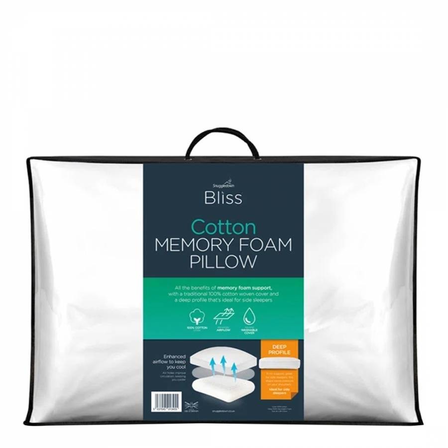 Bliss Extra Deep Cotton Touch Pillow Firm Support 1 Pack
