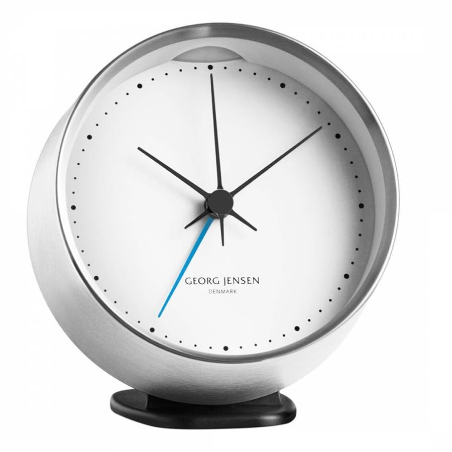 Henning Koppel Alarm Clock 10cm Steel & White