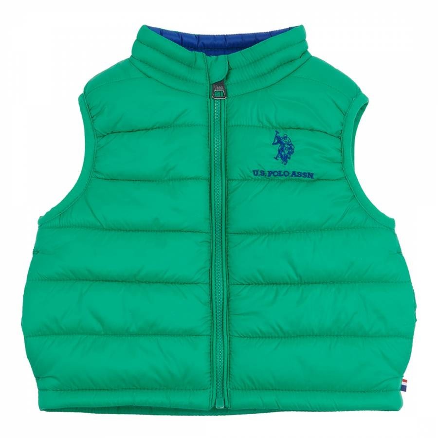 Baby Boy's Green Lightweight Quilted Gilet