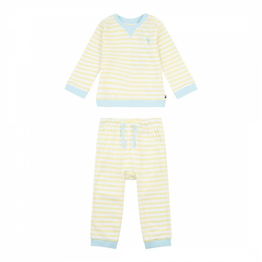 Baby Boy's Yellow  Striped Bretton Cotton Set
