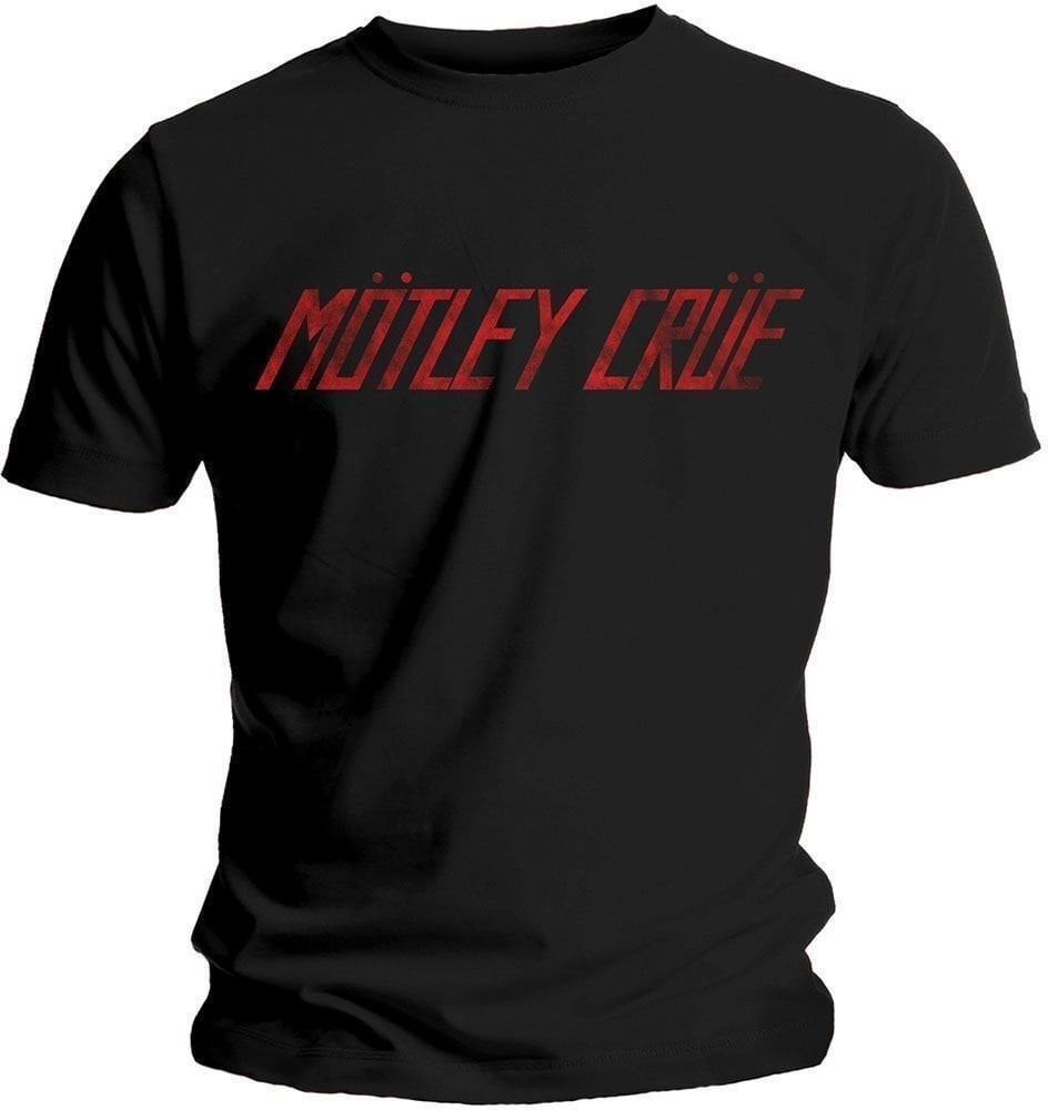 Motley Crue T-Shirt Unisex Distressed Logo Black S