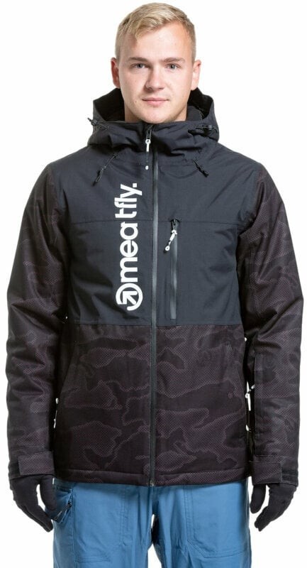 Meatfly Manifold Mens SNB and Ski Jacket Morph Black S Ski Jacket