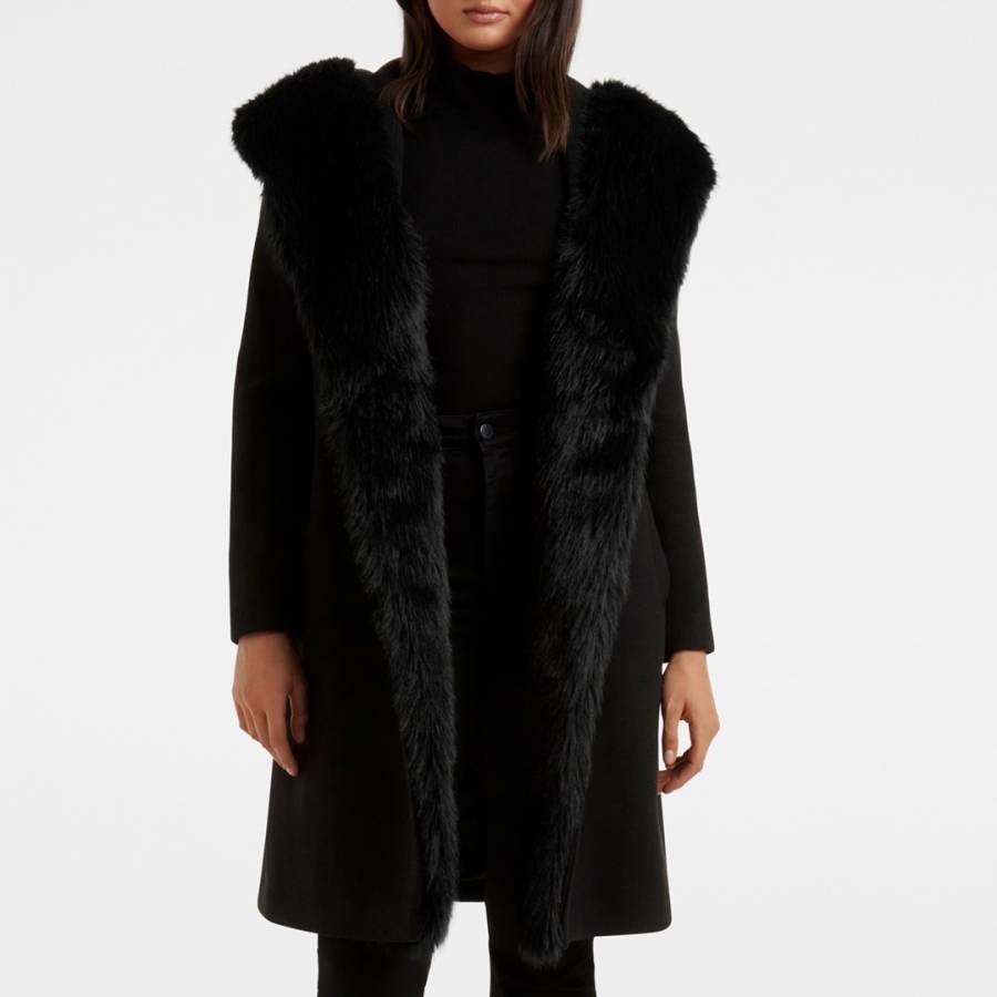 Black Tilda Faux-Fur Coat