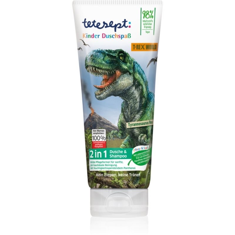 Tetesept Shower Gel & Shampoo T-Rex World delicate shower gel and shampoo for children 200 ml
