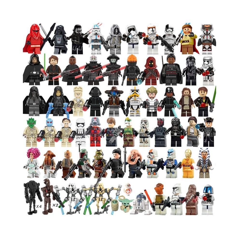 73PCS Star Wars Luke Yoda Kinsawa Commandos MiniFigures Toys Fit Lego