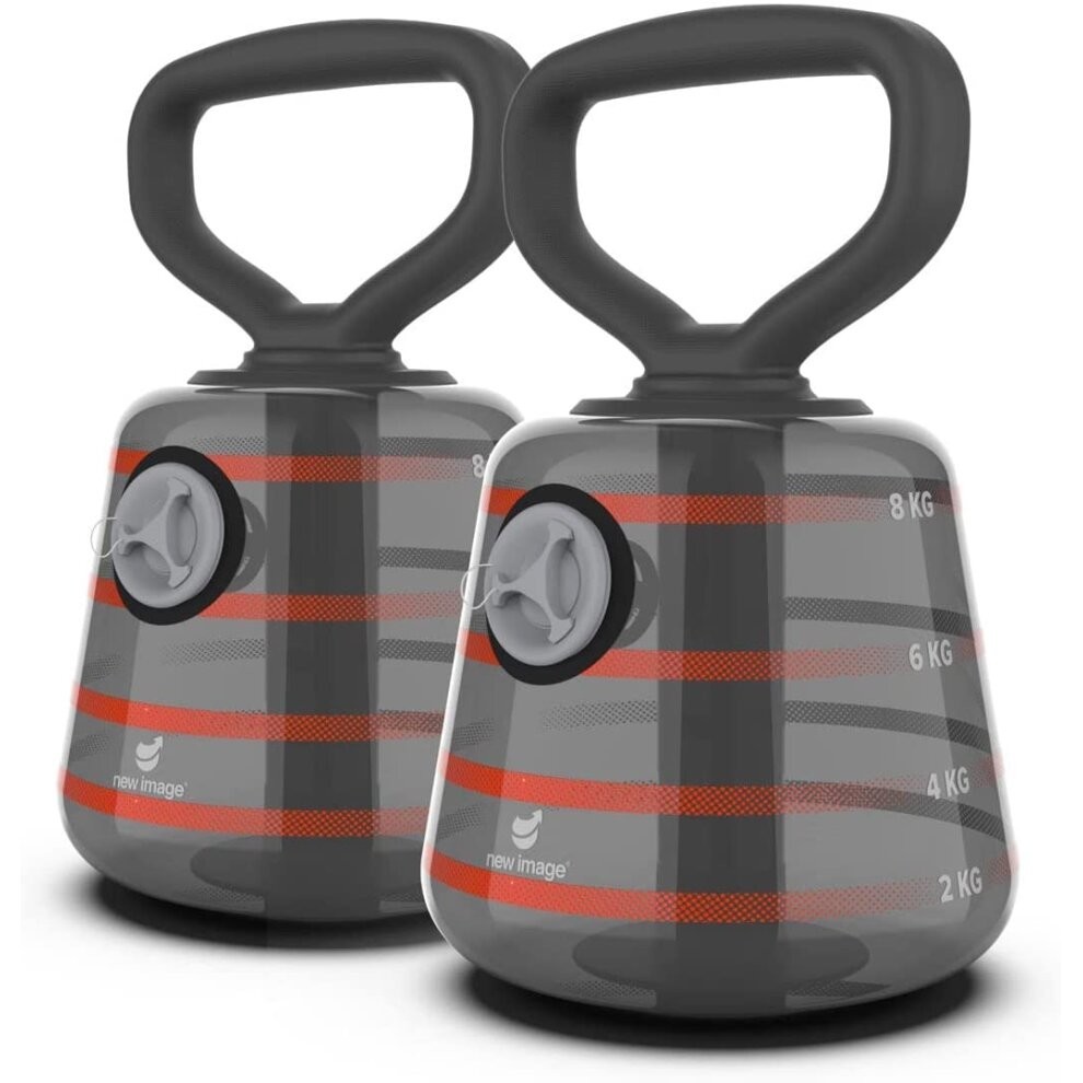 FITT Bell by New Image - Adjustable Kettlebell/Barbell System - Up to 16kg