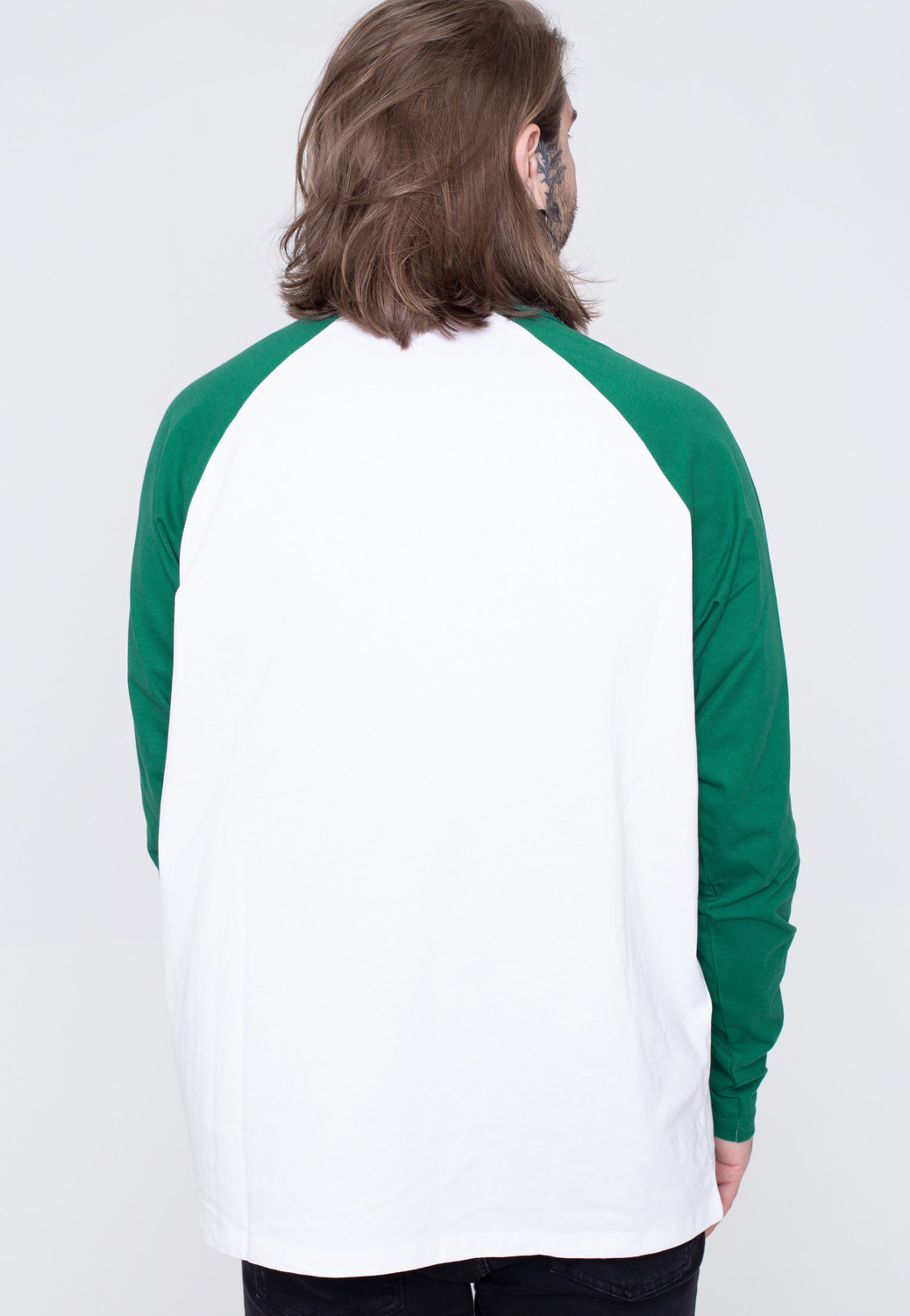 Urban Classics - Organic Oversized Raglan White/Green - Longsleeves