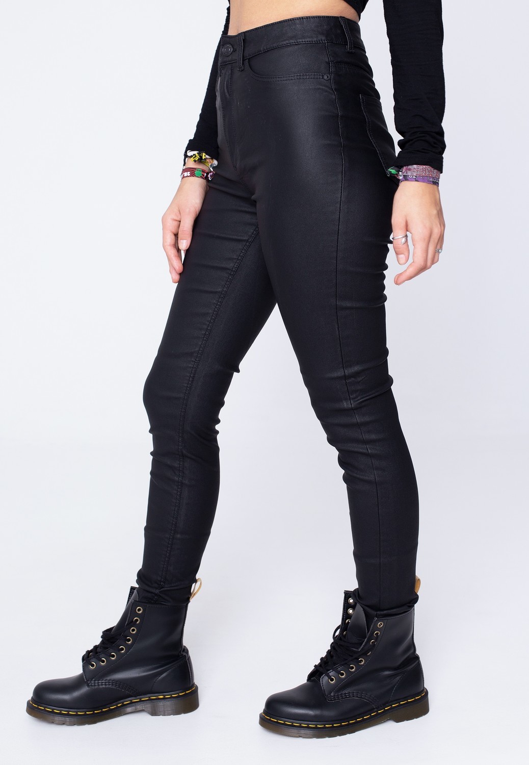 Noisy May - Callie Skinny Coated Black - Jeans