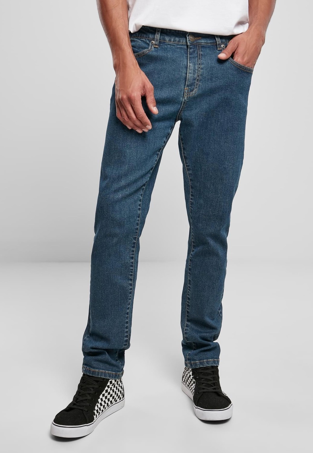 Urban Classics - Slim Fit Mid Indigo Washed - Jeans