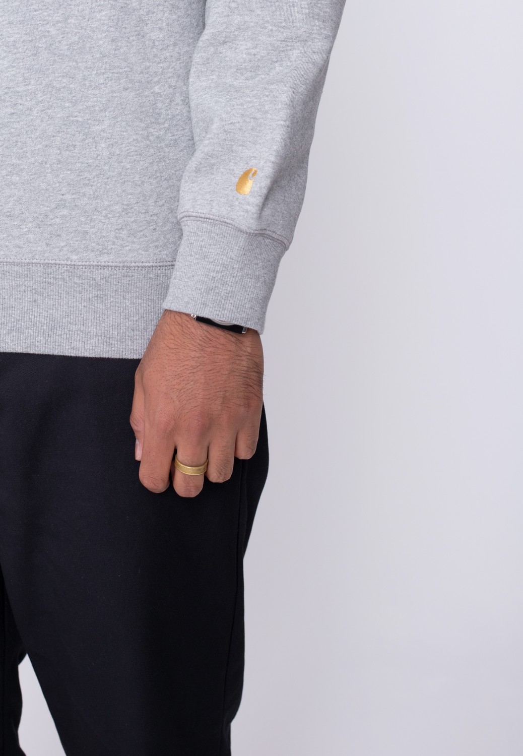 Carhartt WIP - Chase Grey Heather/Gold - Sweaters