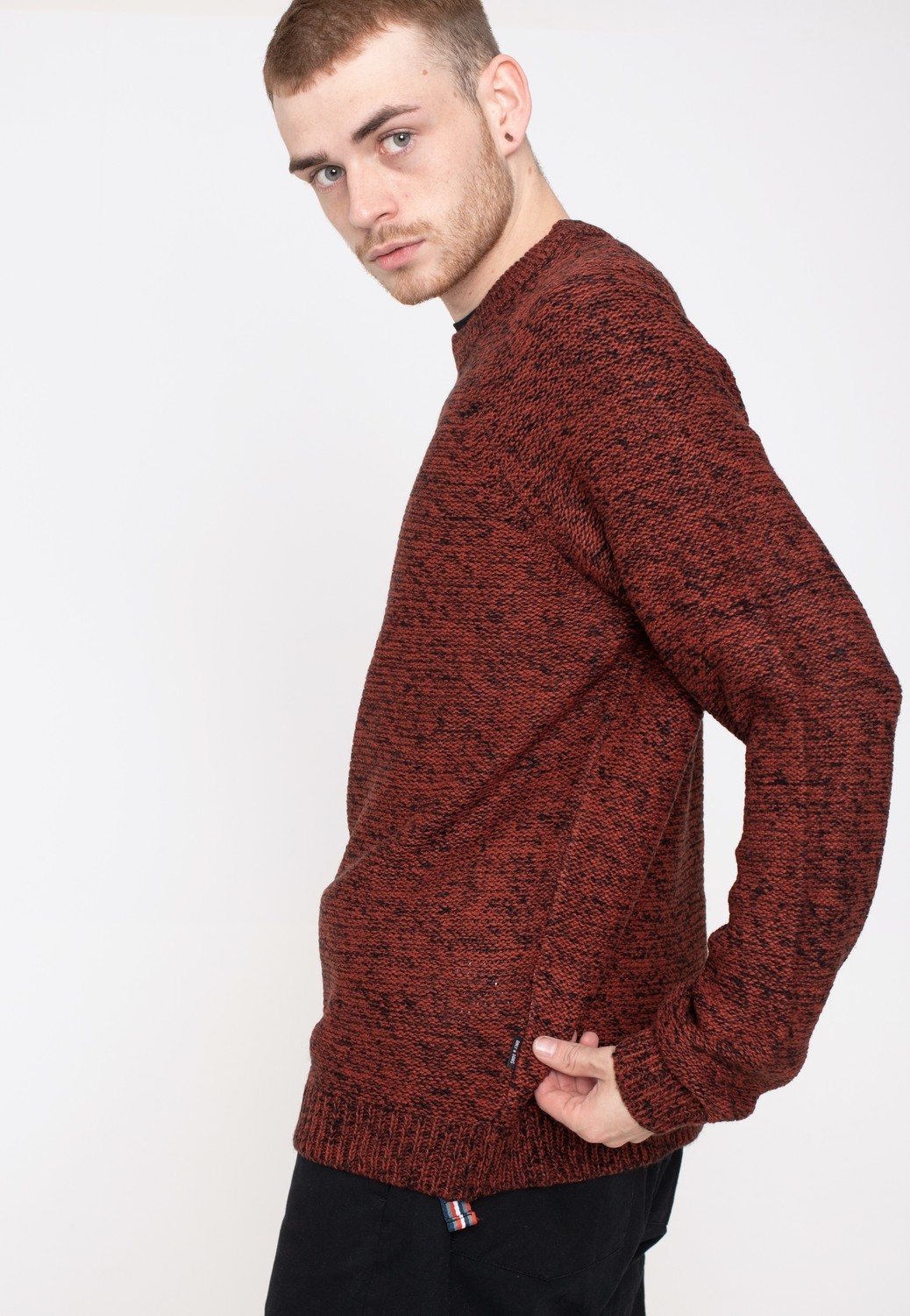 Only & Sons - Onshoyt Crew Multi Knit Burnt Henna - Pullover