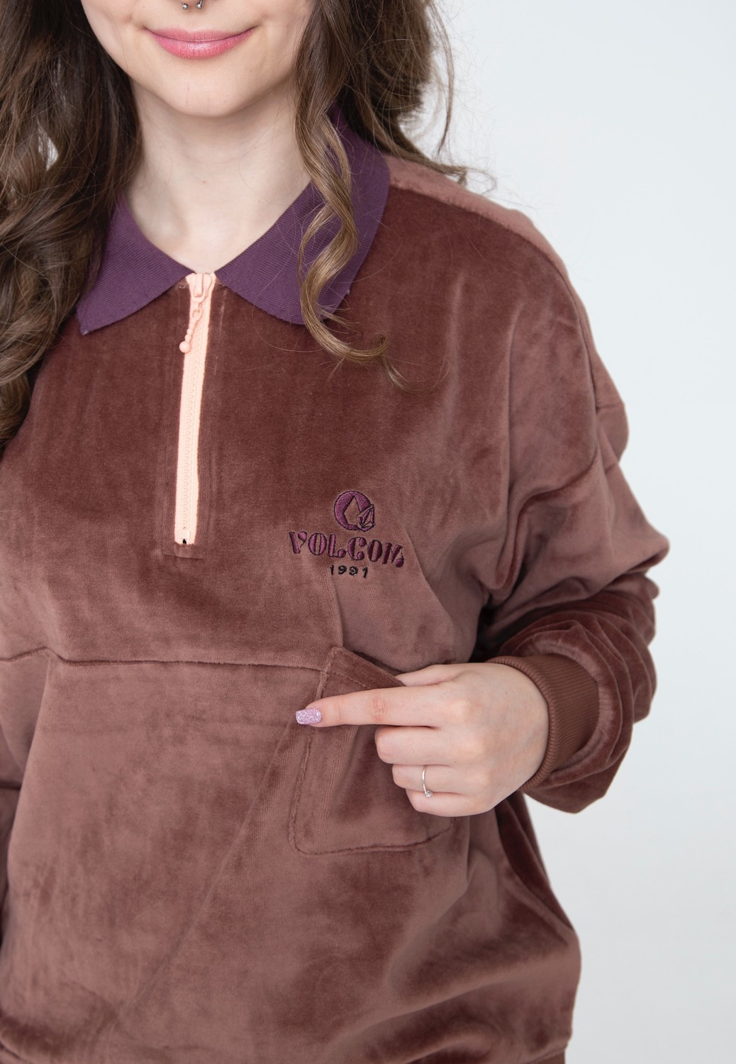 Volcom - Sweety Smoothy Mock Neck Brown - Pullover