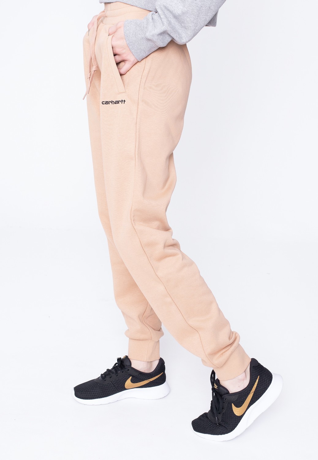 Carhartt WIP - W' Script Embroidery Sediment/Black - Sweatpants