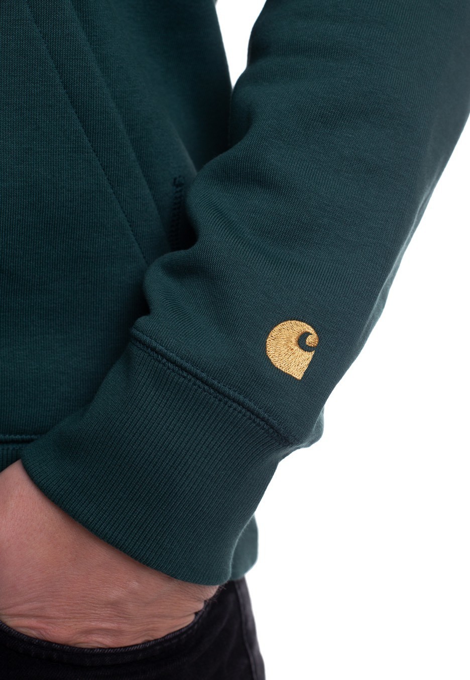 Carhartt WIP - Hooded Chase Treehouse/Gold - Hoodies