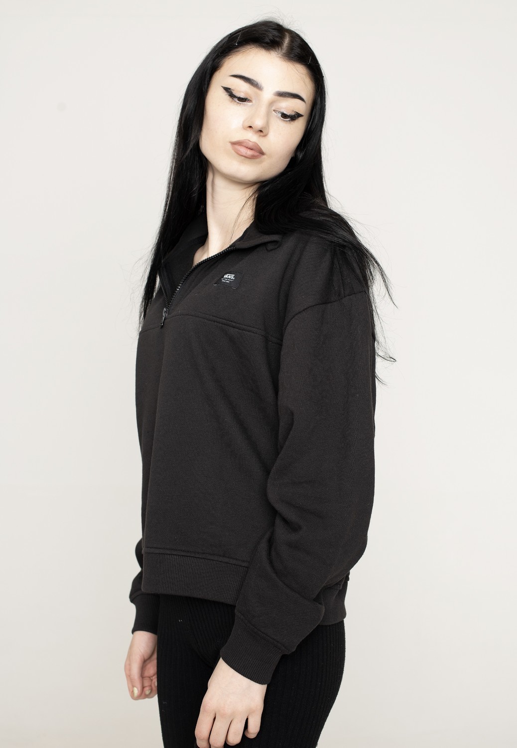 Vans - Leighton Mock Neck Fleece Black - Sweaters