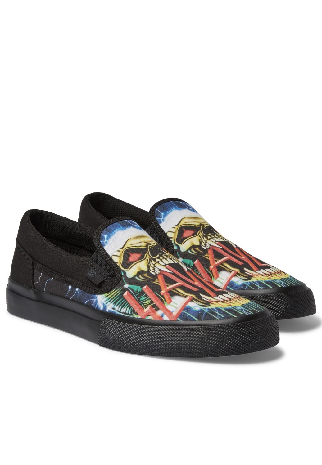 DC x Slayer - Manual Black/Black/Green - Slip Ons