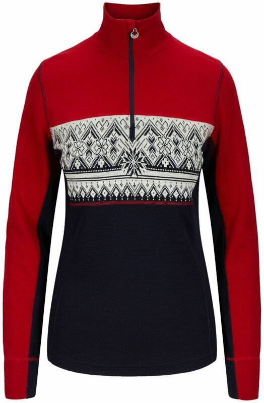Dale of Norway Moritz Basic Womens Sweater Superfine Merino Raspberry/Navy/Off White M