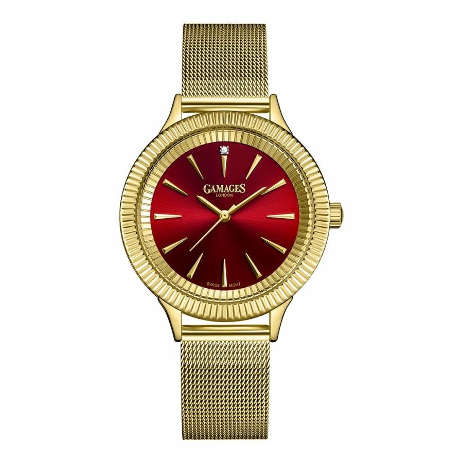 Women's Gamages Of London Ladies Fluted Diamond in Gold