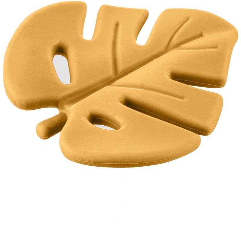 Zopa Silicone Teether Leaf chew toy Mustard Yellow 1 pc