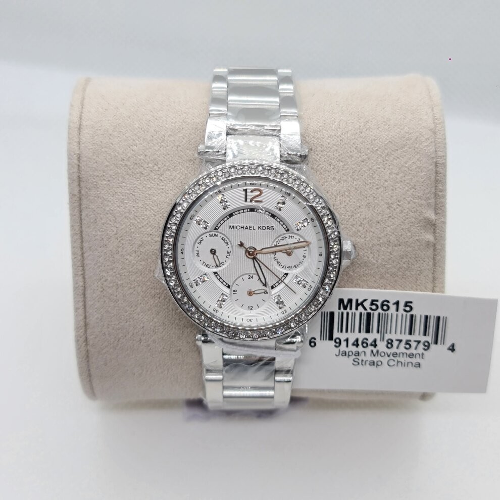 Michael Kors Mk5615 Luxury Mini Silver Womens Wrist Watch 33Mm