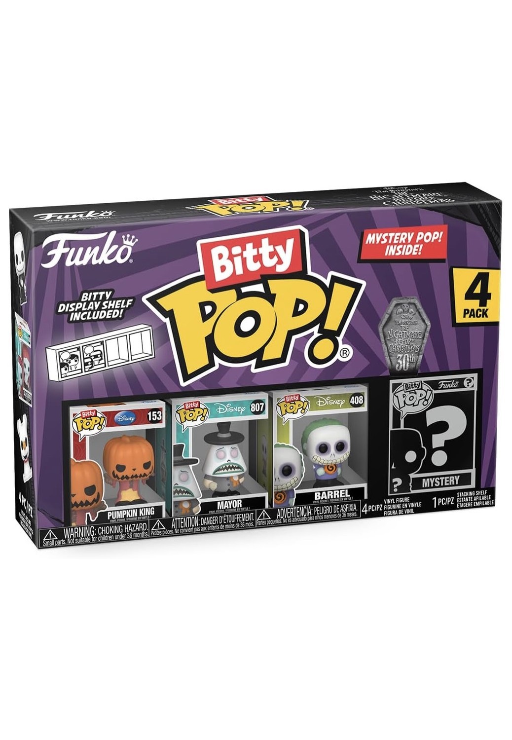 The Nightmare Before Christmas - Pumpkin Jack Bitty POP! 4PK -