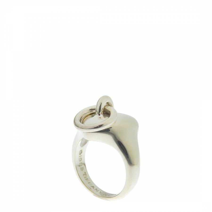Silver Tiffany & Co Heart Lock Ring 48
