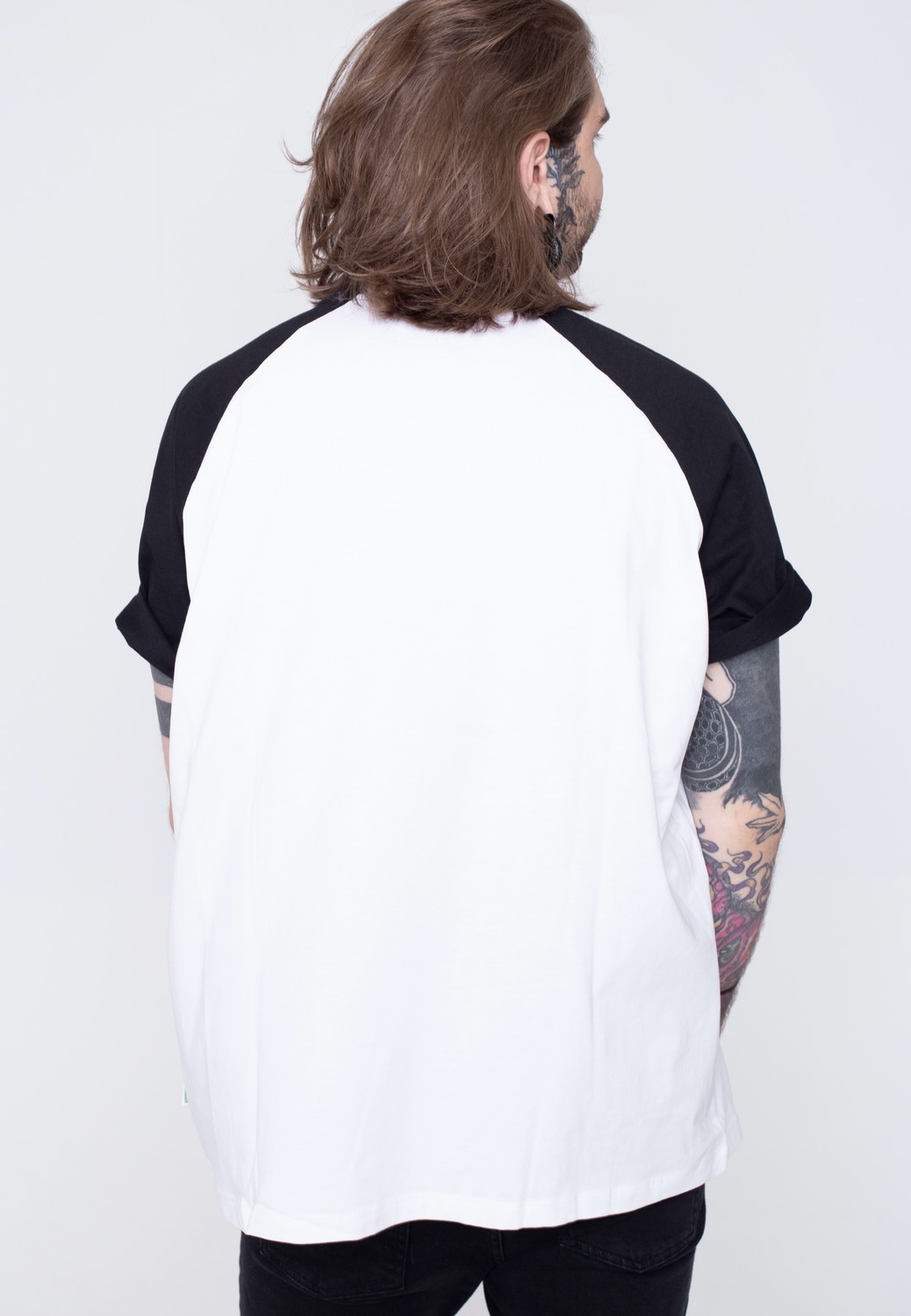 Urban Classics - Organic Oversized Raglan White/Black - - T-Shirts