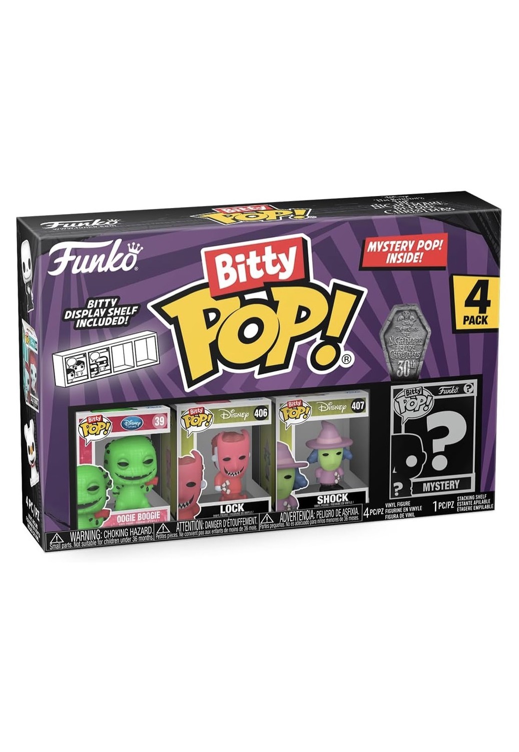 The Nightmare Before Christmas - Oogie Boogie Bitty POP! 4PK -