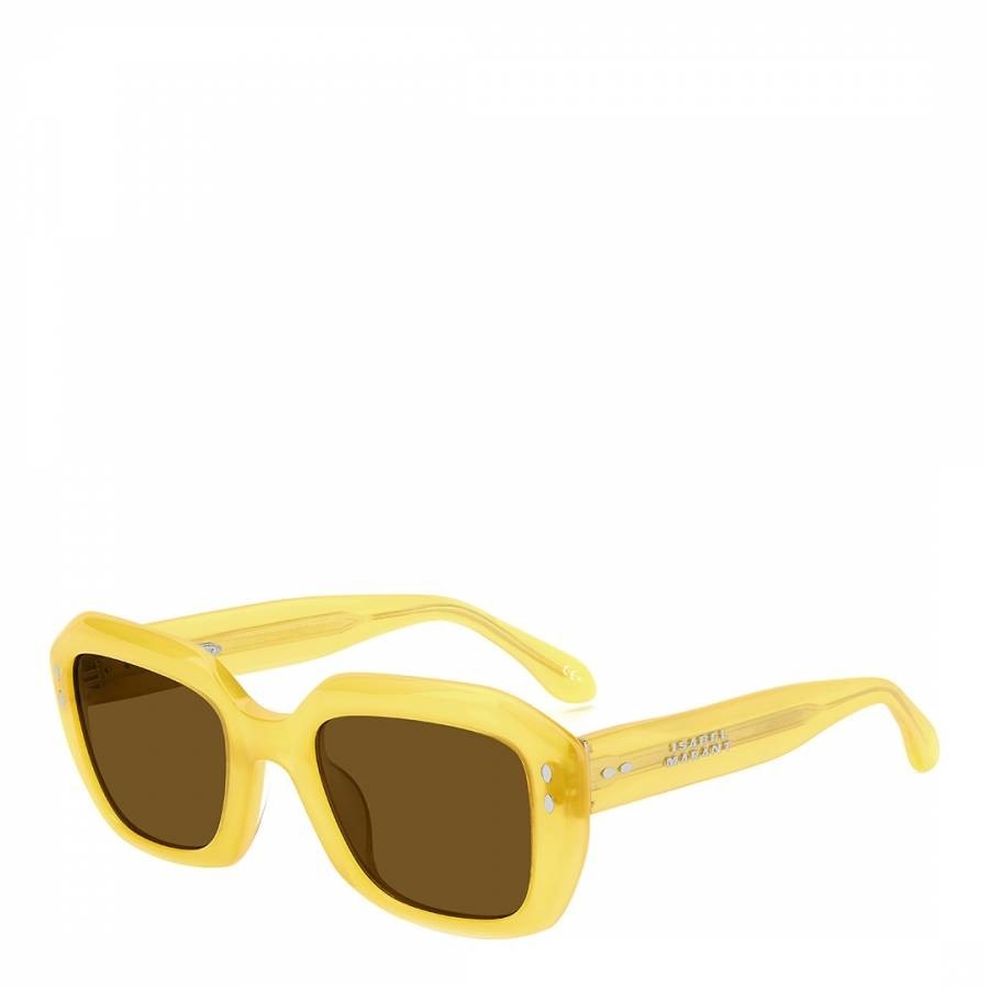 Yellow Rectangular Sunglasses