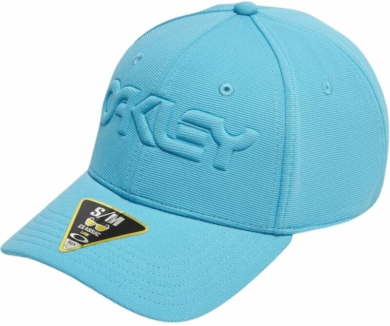 Oakley 6 Panel Stretch Hat Embossed Bright Blue/Blackout L/XL Baseball Cap