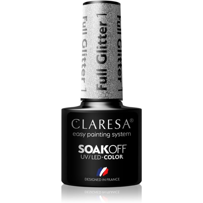 Claresa SoakOff UV/LED Color Full Glitter gel nail polish shade 1 5 g