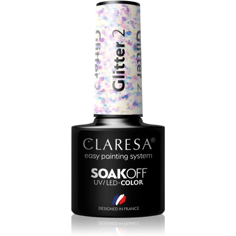 Claresa SoakOff UV/LED Color Glitter gel nail polish shade 2 5 g