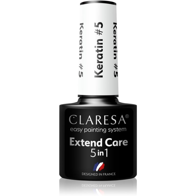 Claresa Extend Care 5 in 1 Keratin base coat gel for gel nails with nourishing effect shade 5 g