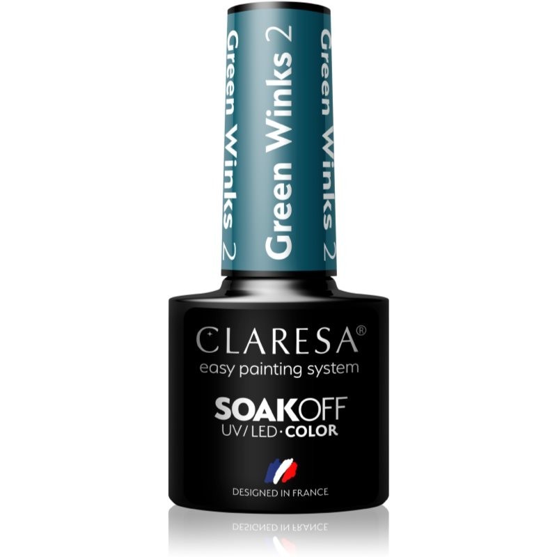 Claresa SoakOff UV/LED Color Green Winks gel nail polish shade 2 5 g