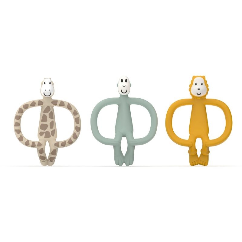Matchstick Monkey Animal Teether Gift Set gift set Giraffe Gigi, Lion Luda, Monkey Mint(for children)