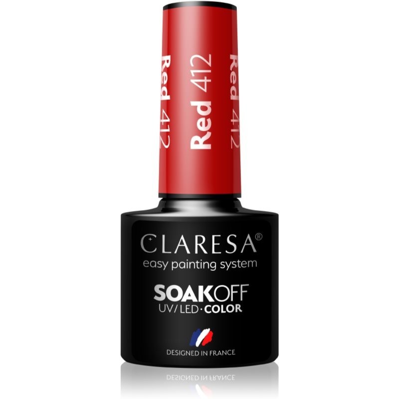Claresa SoakOff UV/LED Color Take Me To The River gel nail polish shade Red 412 5 g