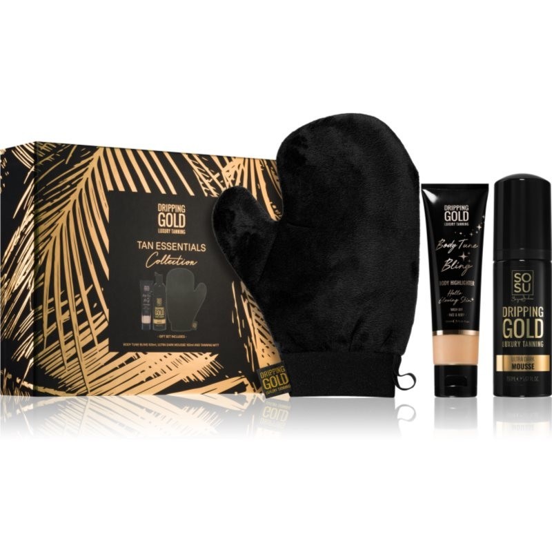 Dripping Gold Tan Essentials gift set (with self-tanning effect)