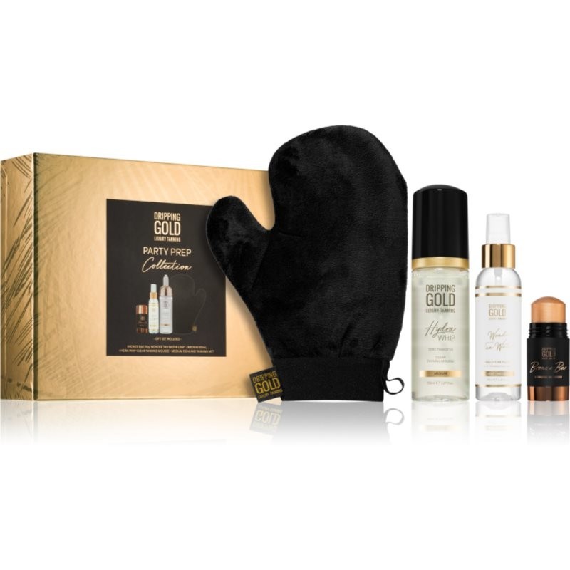 Dripping Gold Party Prep gift set (with self-tanning effect)