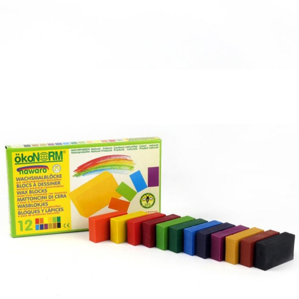 Okonorm Nawaro Wax Blocks, 12 Colour Pack