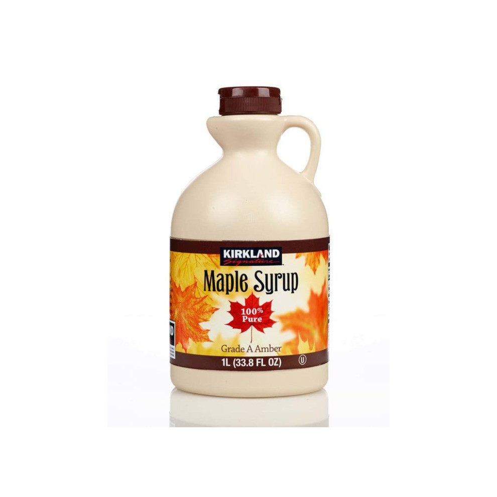 100% Pure Kirkland Signature Canadian Grade A Amber Maple Syrup, 1L
