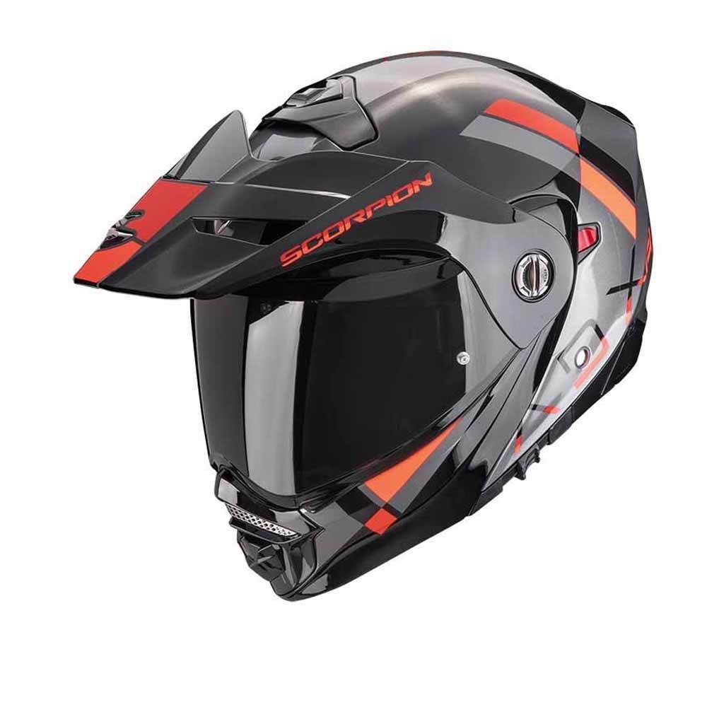 Scorpion ADX-2 Galane Silver Black Red Adventure Helmet S
