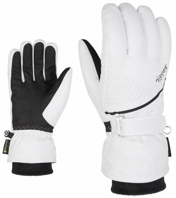 Ziener Kiana GTX + Gore Plus Warm Lady White 6,5 Ski Gloves