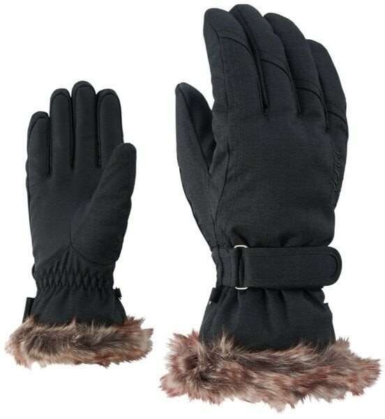 Ziener Kim Lady Black Stru 7 Ski Gloves